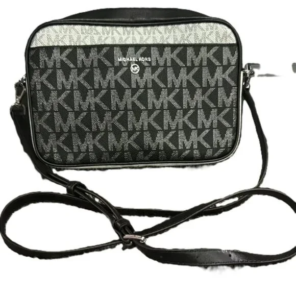 Michael Kors Black and Silver Logo Crossbody Bag - Picture 4 of 4